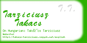 tarziciusz takacs business card